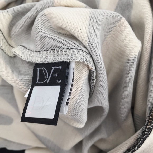 DVF Diane von Furstenberg Glasmary Zebra Shadow tan stripe silk dress new 2 - Picture 8 of 8